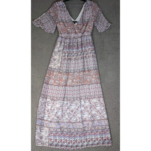 Love Reign Maxi Dress Patchwork Quilt Cottagecore Prairie Western Size Med - Picture 1 of 15